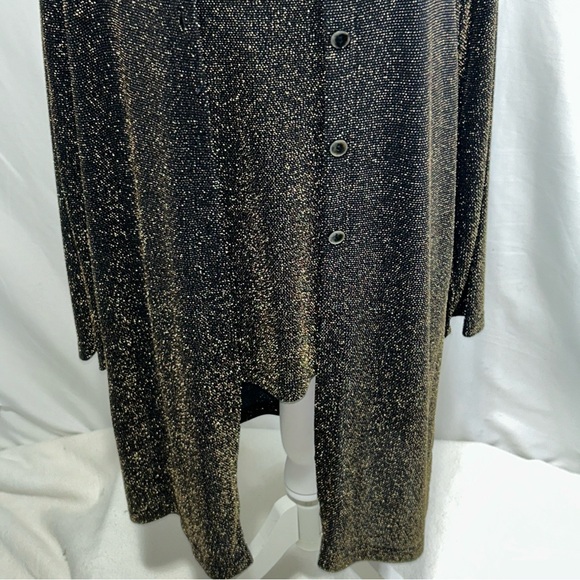 Chic Black Glitter Women's Top‎ and Jacket - Picture 3 of 11